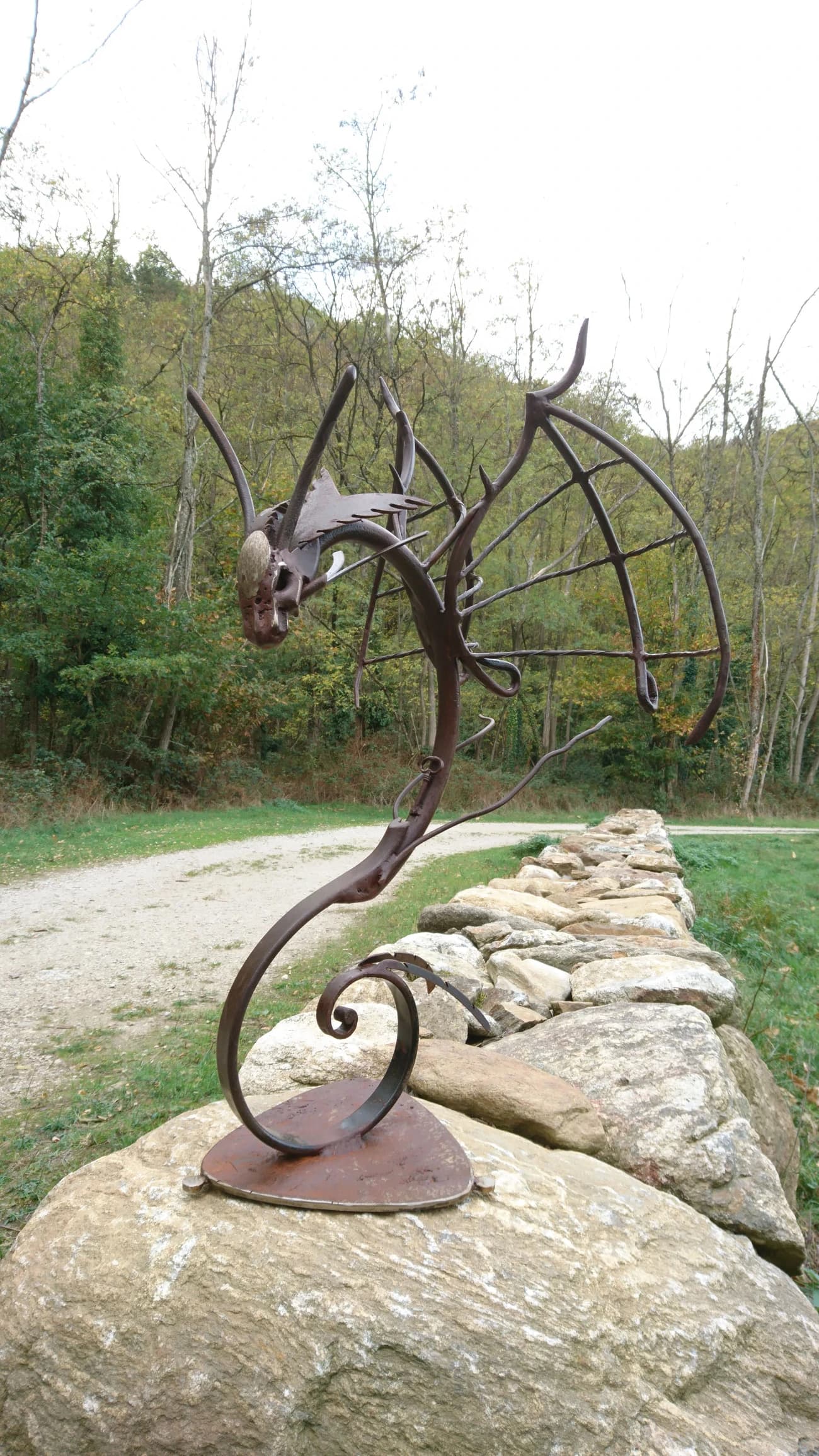 Sculpture métal dragon chauve souris n°2