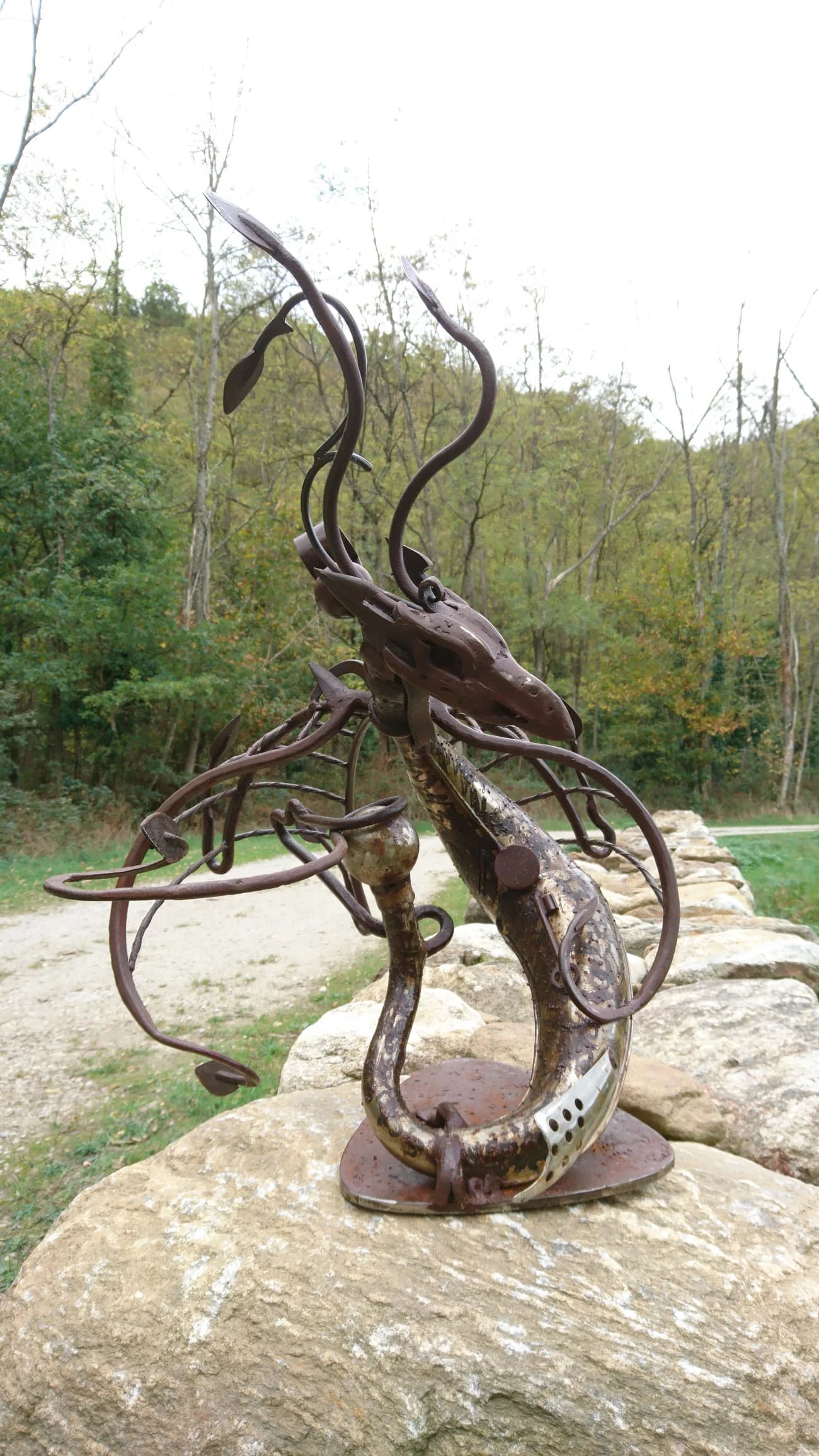 Sculpture métal dragone n°1