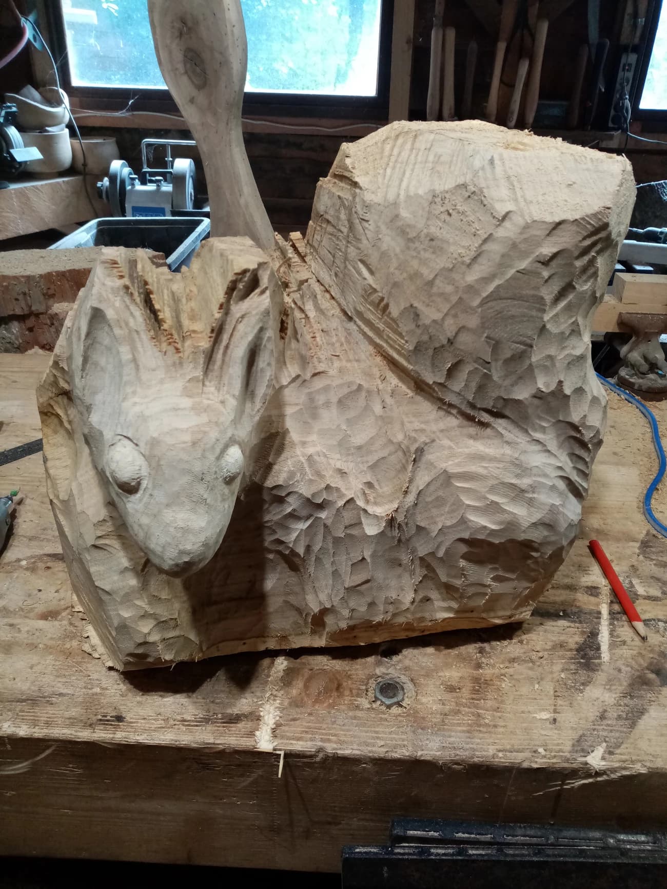Sculpture bois ecureuil n°3