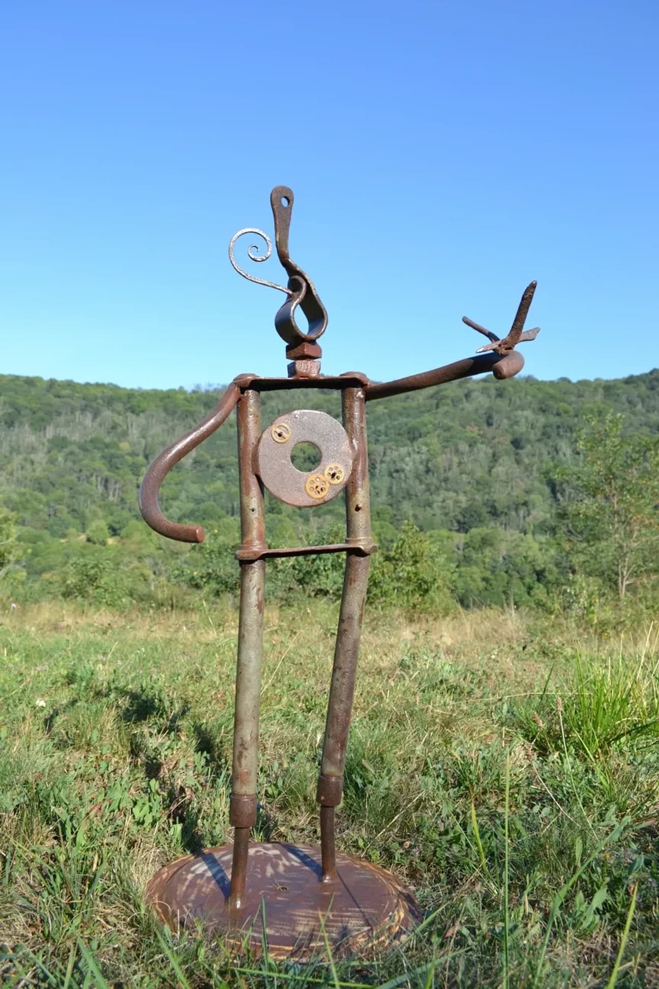 Sculpture métal l'envol du fer n°1