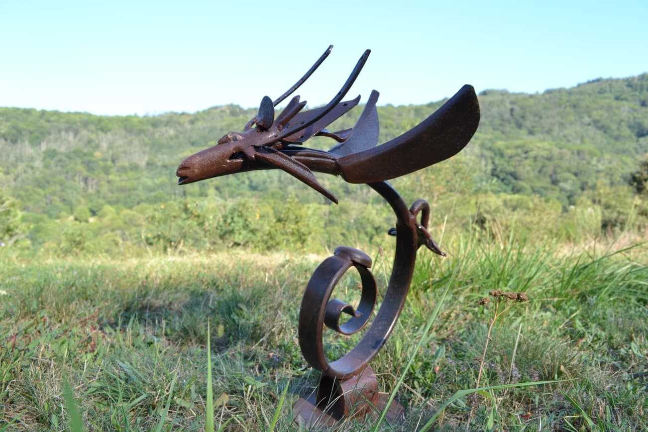 Sculpture métal dragon de braise n°1